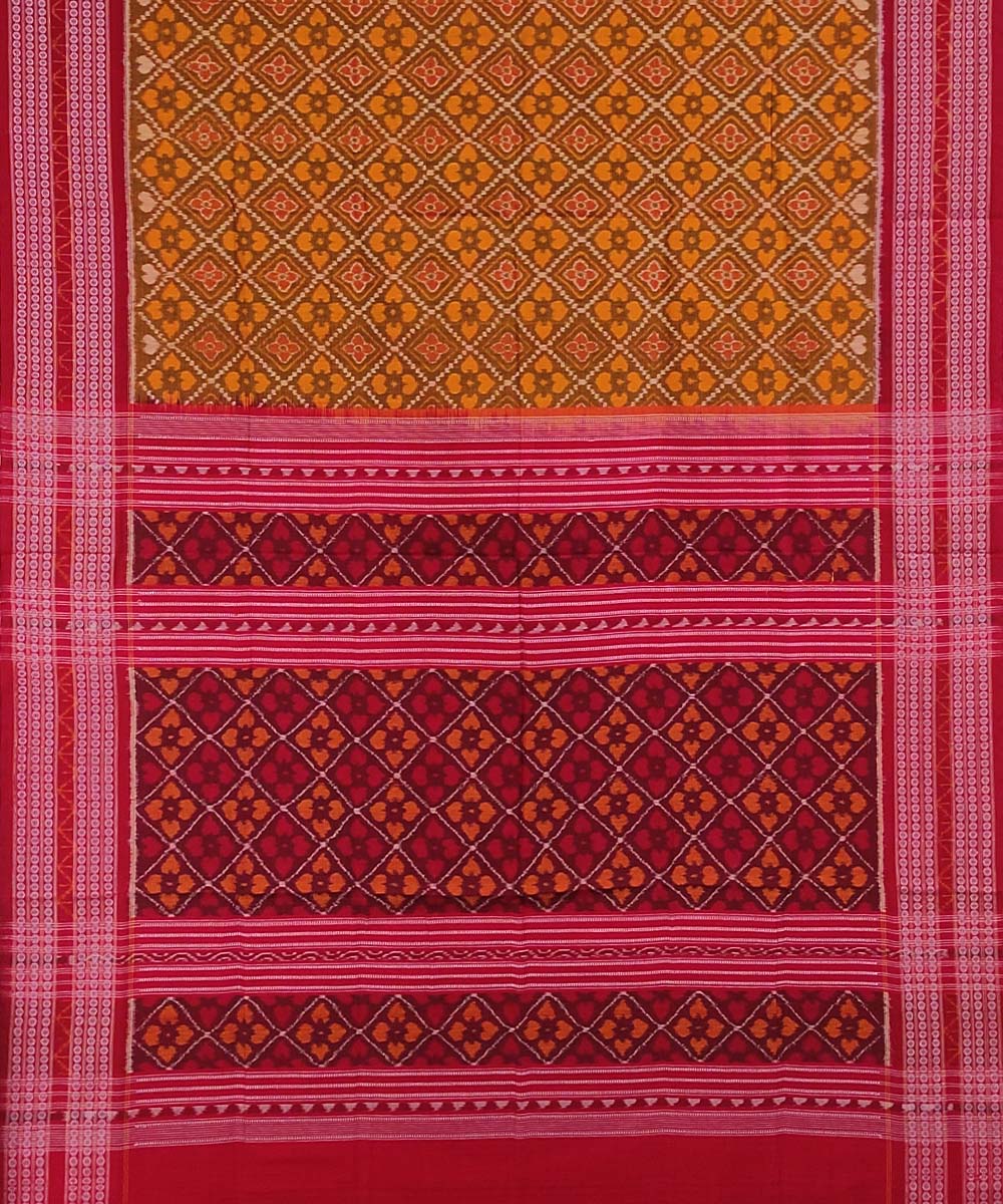 Multi color handwoven cotton sambalpuri saree