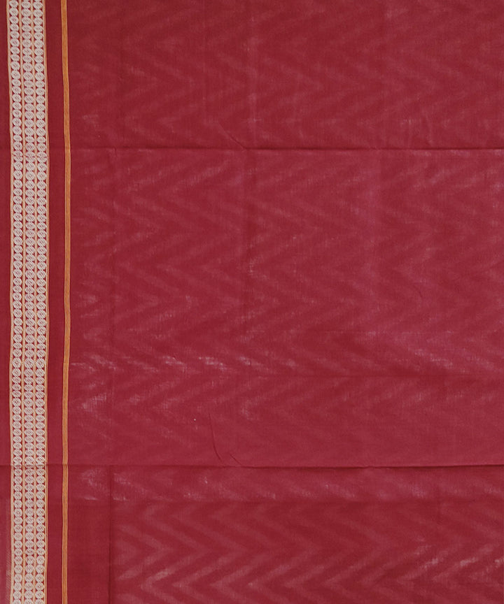 White red handwoven cotton sambalpuri saree