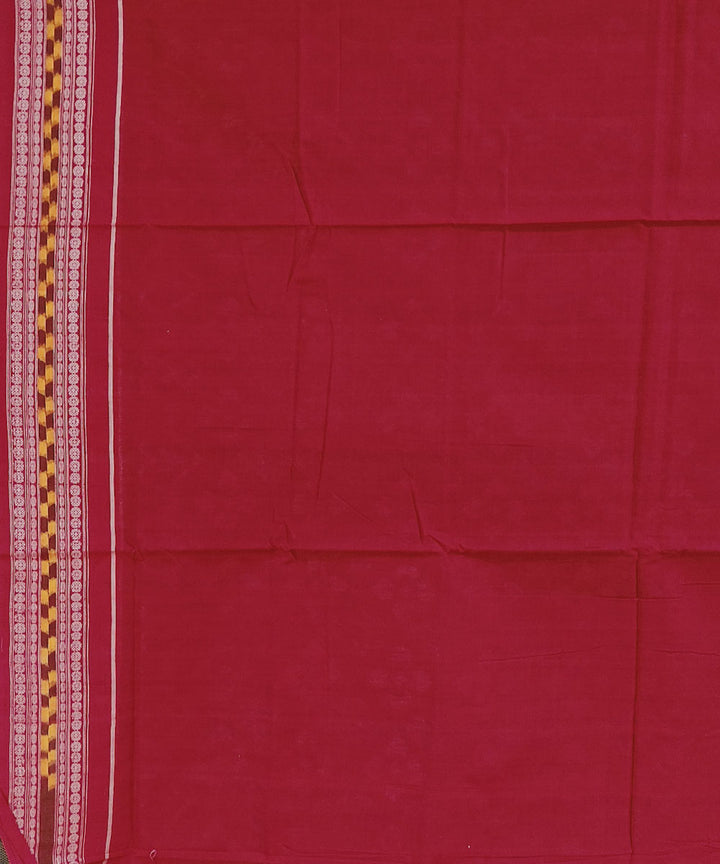 Blue red handloom cotton sambalpuri saree