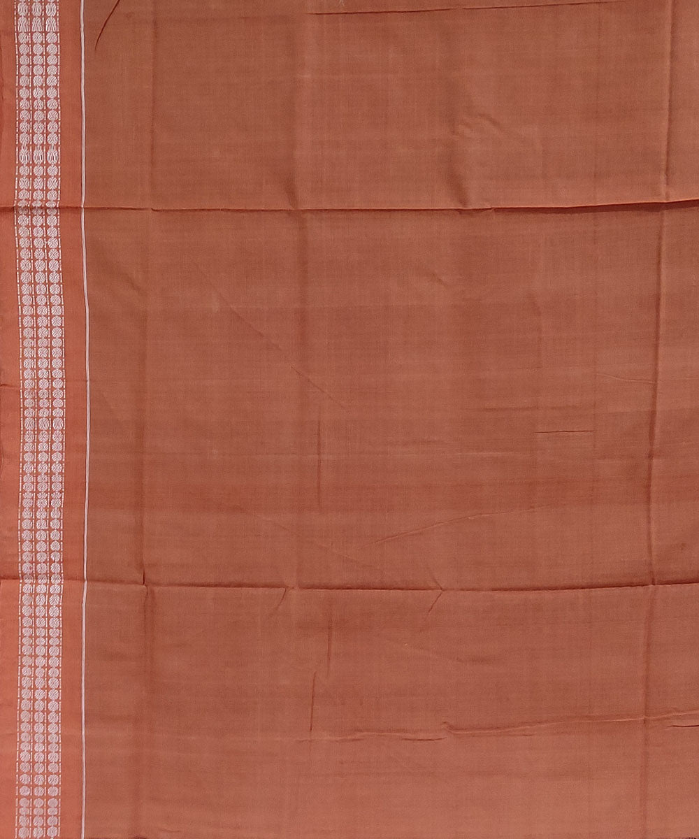 Brown handloom cotton sambalpuri saree