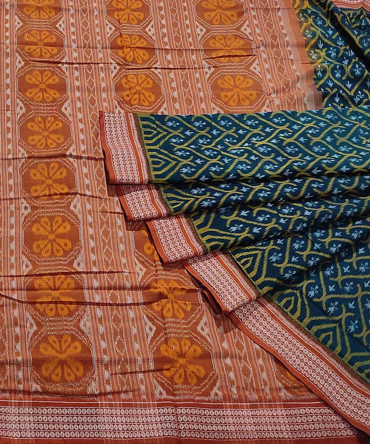 Multicolour handwoven cotton sambalpuri saree