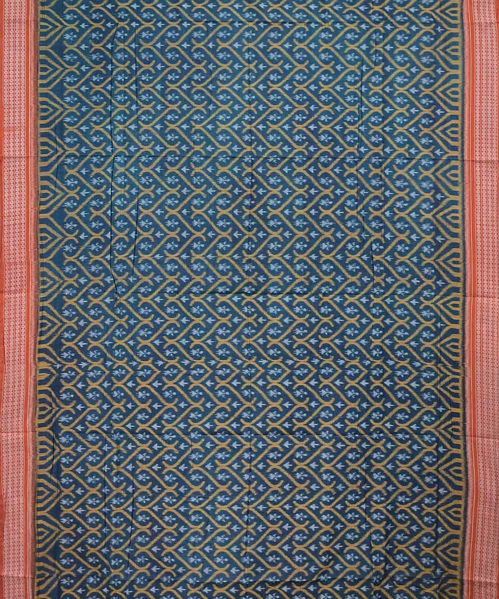 Multicolour handwoven cotton sambalpuri saree