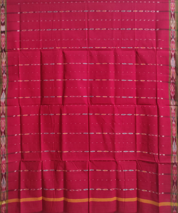 Red handwoven cotton odisha ikat saree