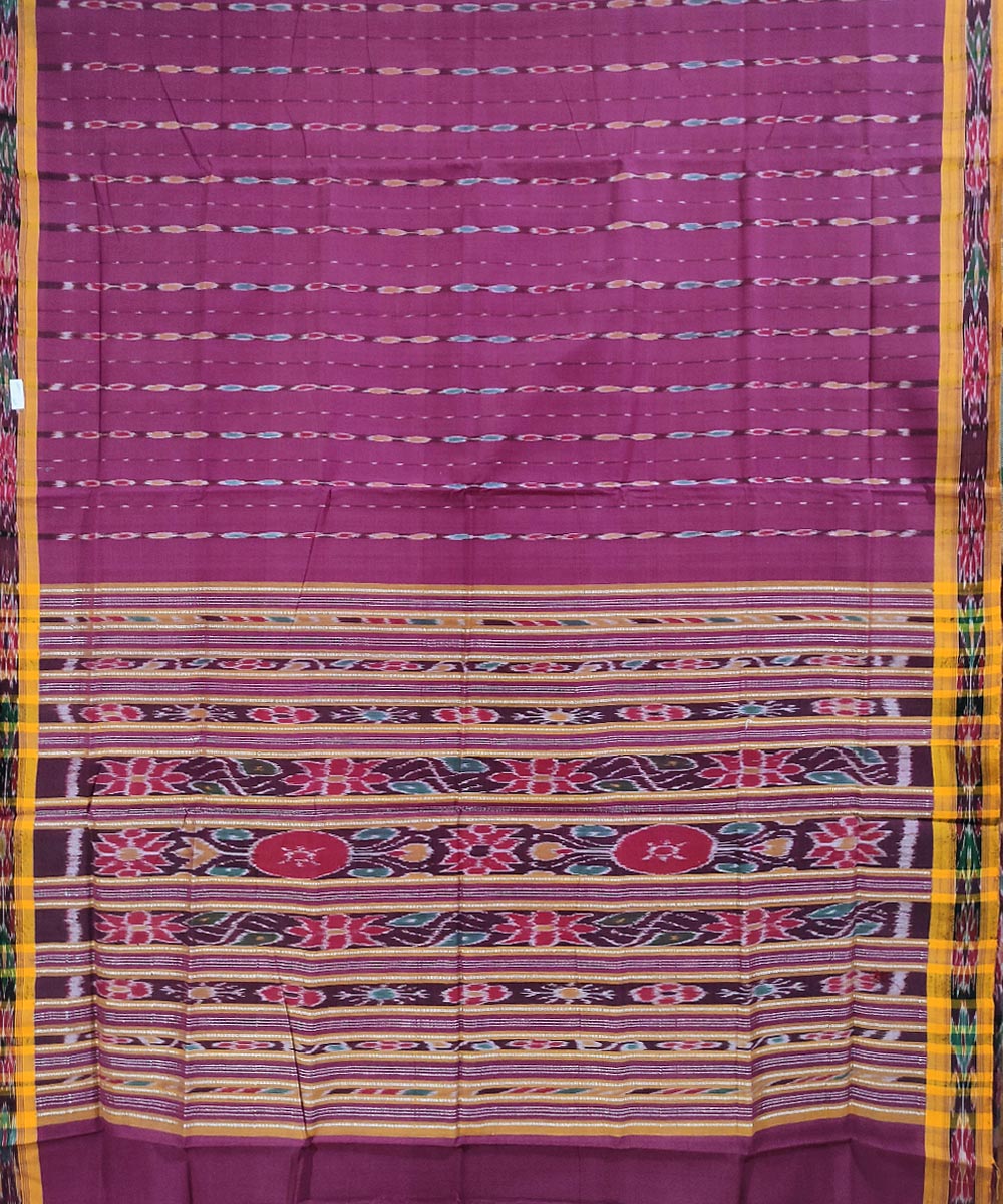 Purple handwoven cotton odisha ikat saree