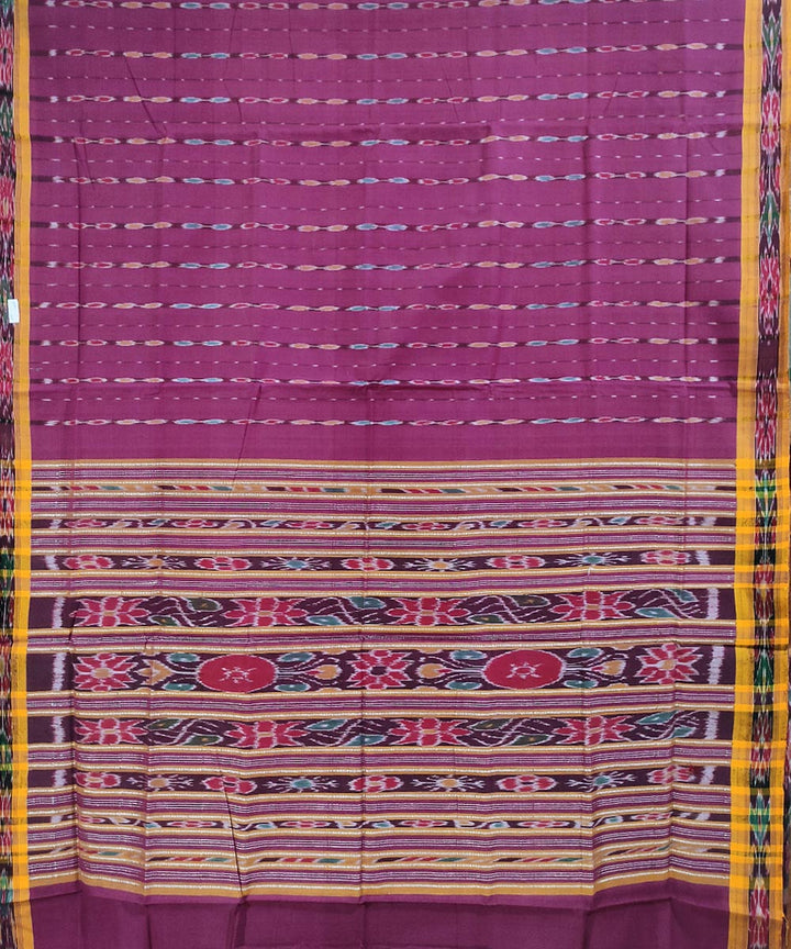 Purple handwoven cotton odisha ikat saree
