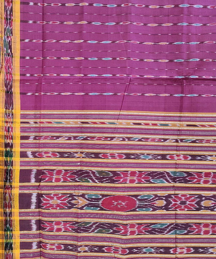 Purple handwoven cotton odisha ikat saree