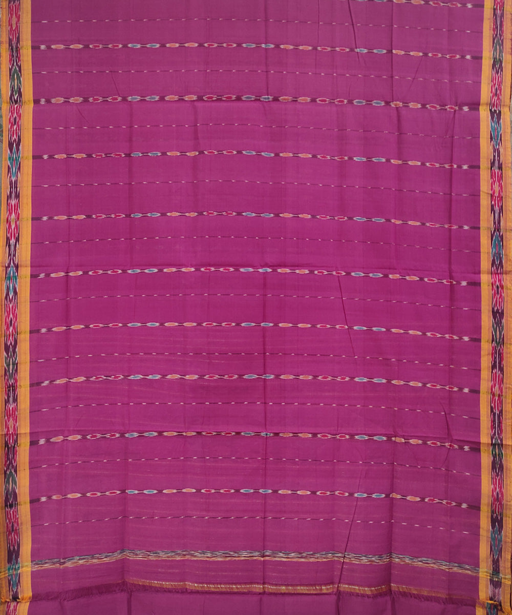 Purple handwoven cotton odisha ikat saree