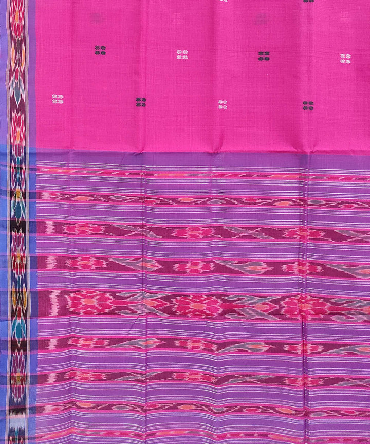 Pink handwoven cotton odisha ikat saree