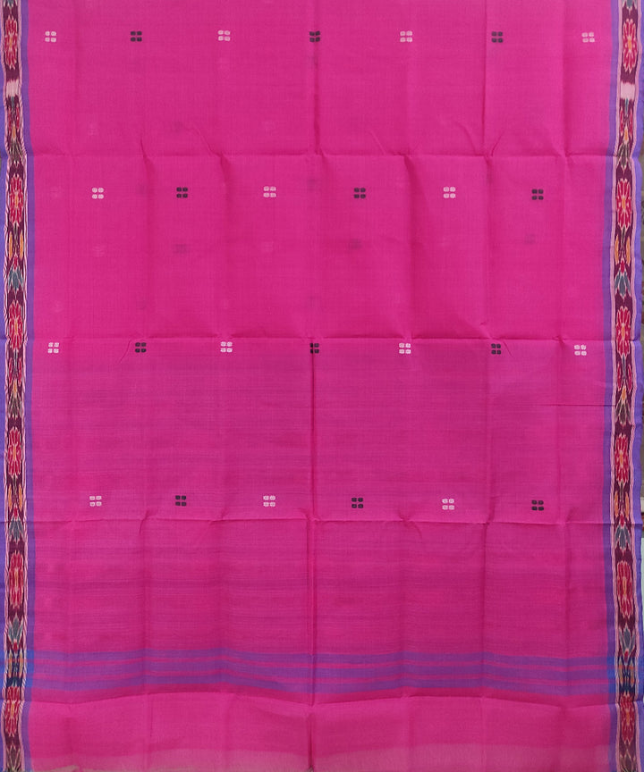 Pink handwoven cotton odisha ikat saree