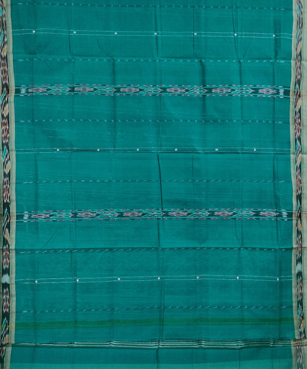 Sea green handwoven cotton odisha ikat saree