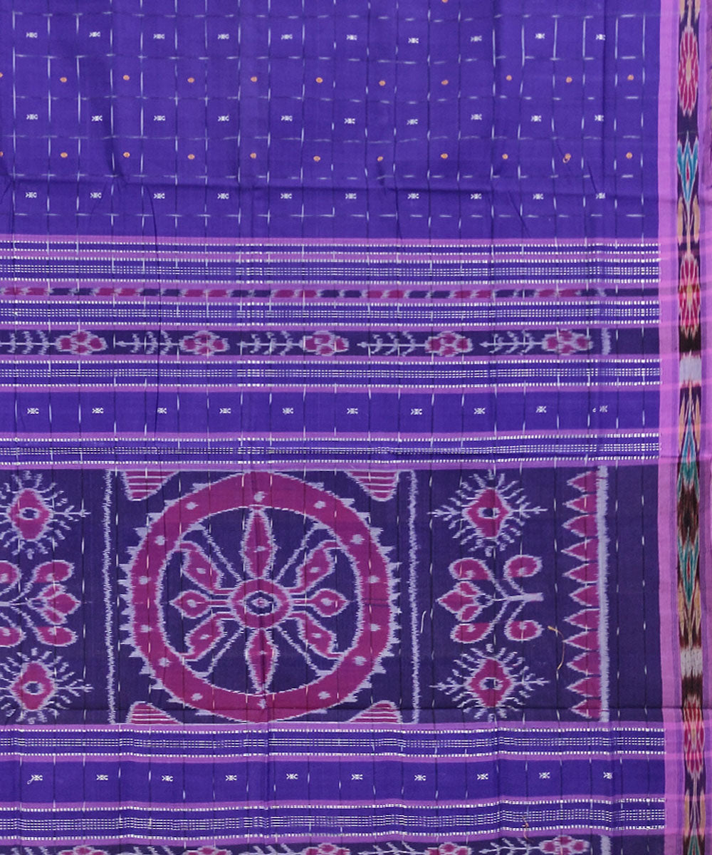 Blue handwoven cotton odisha ikat saree