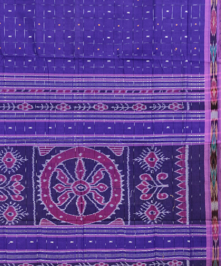 Blue handwoven cotton odisha ikat saree