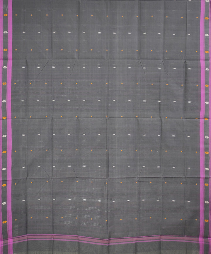 Dim grey handwoven cotton odisha ikat saree