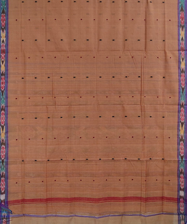 Beige handwoven cotton odisha ikat saree