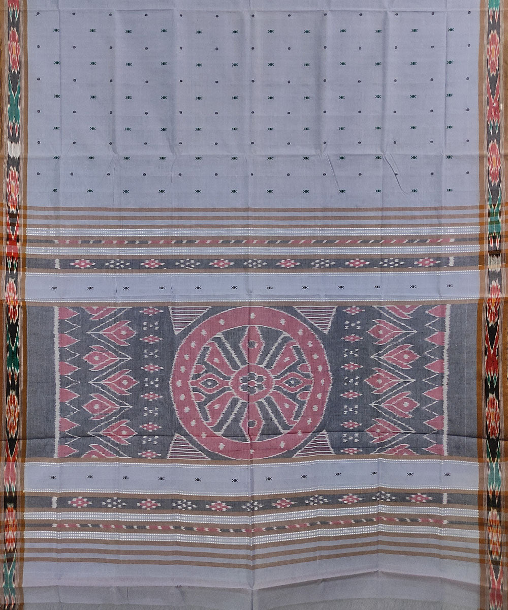 Grey handloom cotton odisha ikat saree