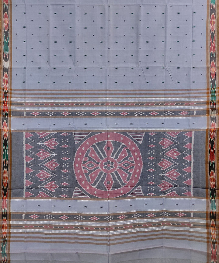 Grey handloom cotton odisha ikat saree