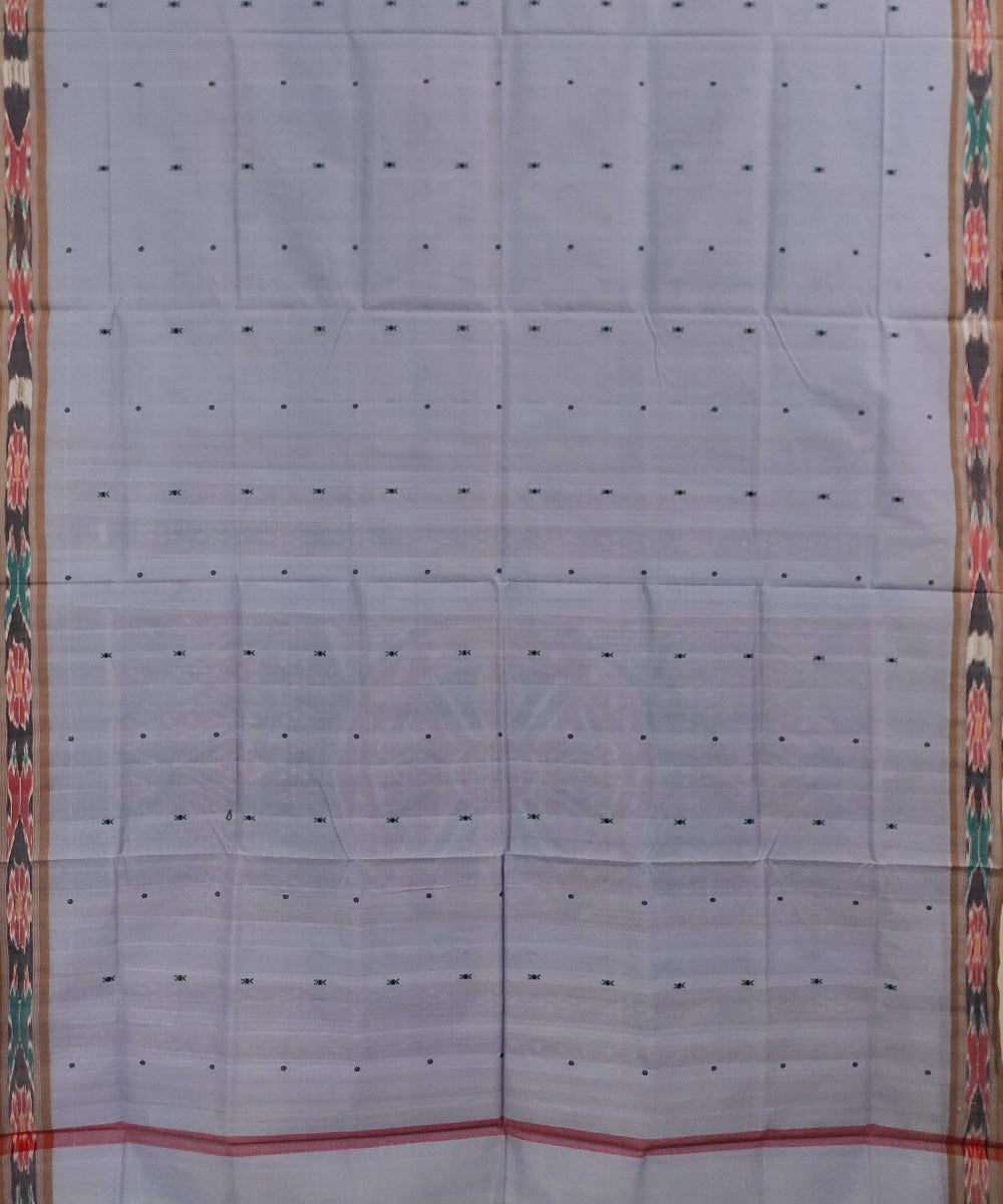 Grey handloom cotton odisha ikat saree