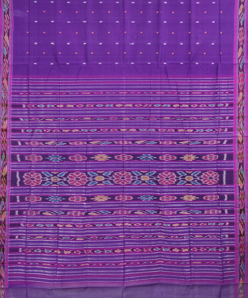 Lavender handwoven cotton odisha ikat saree