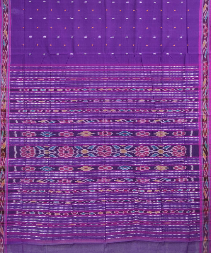Lavender handwoven cotton odisha ikat saree