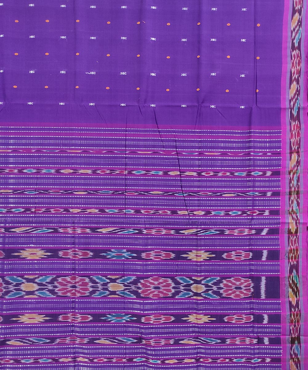 Lavender handwoven cotton odisha ikat saree