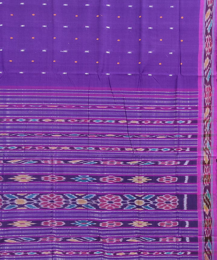 Lavender handwoven cotton odisha ikat saree
