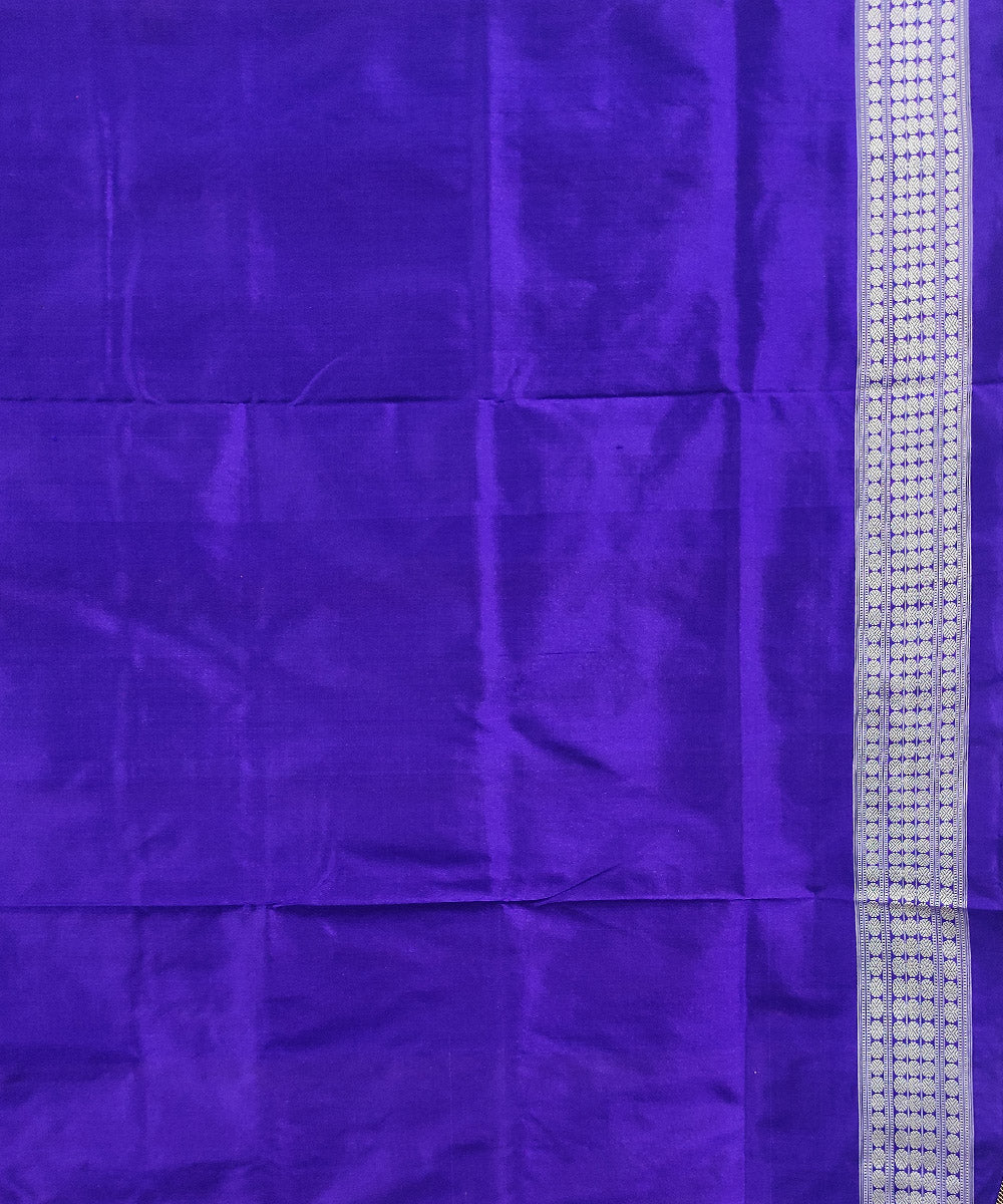 Pink blue handwoven silk bomkai saree