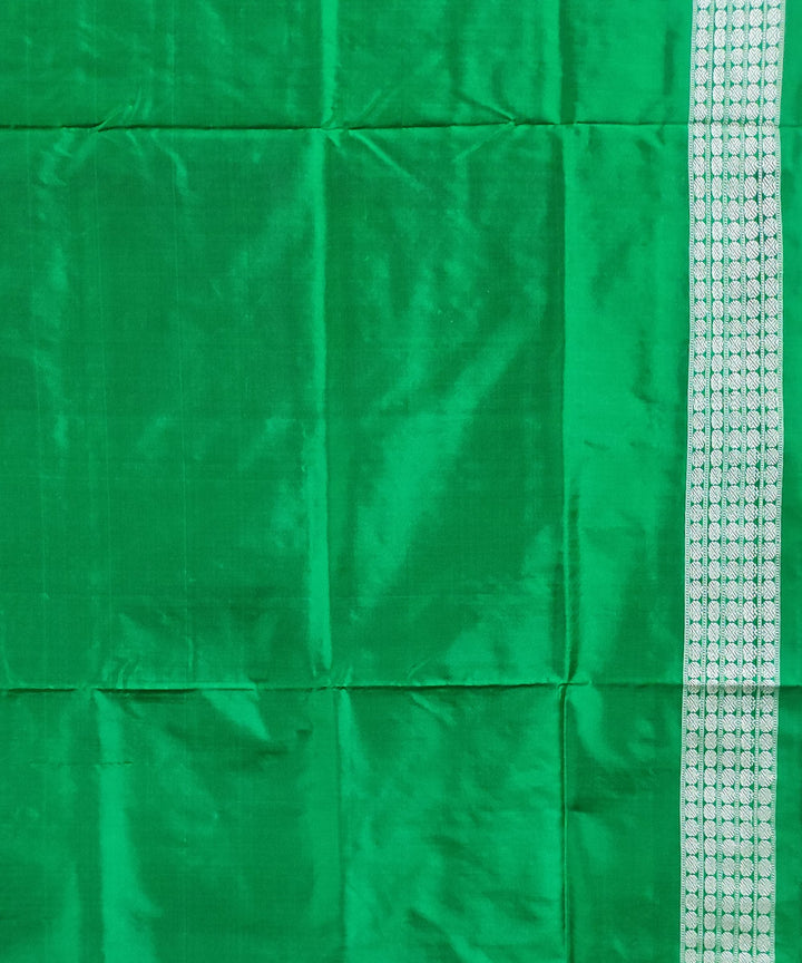 Magenta green handwoven silk bomkai saree
