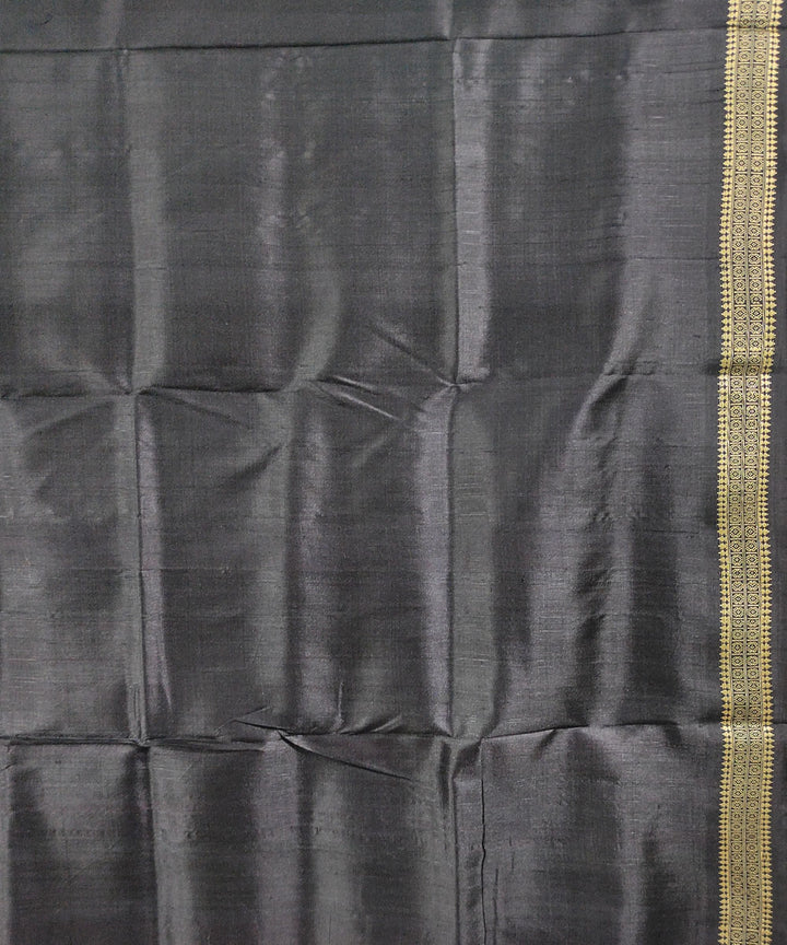 Red black hand woven cotton silk khandua saree
