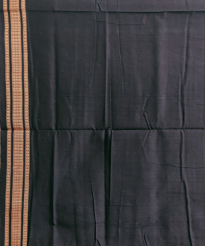 Maroon black handwoven cotton dongoria saree