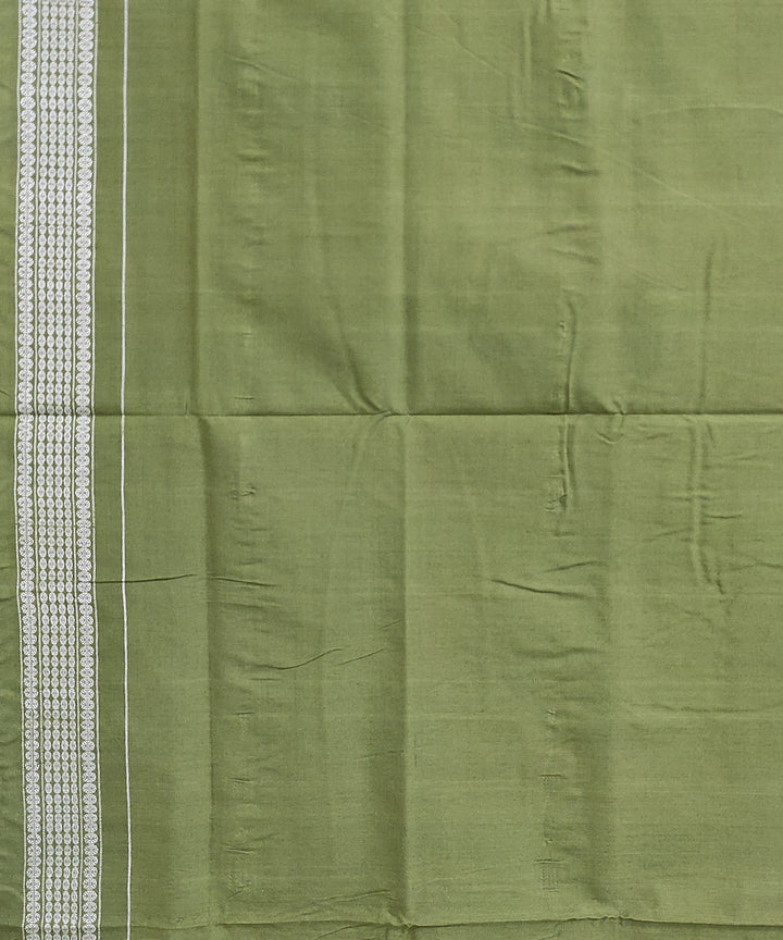 Navy blue olive green cotton handloom sambalpuri saree