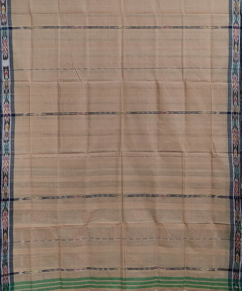 Beige handwoven cotton odisha ikat saree