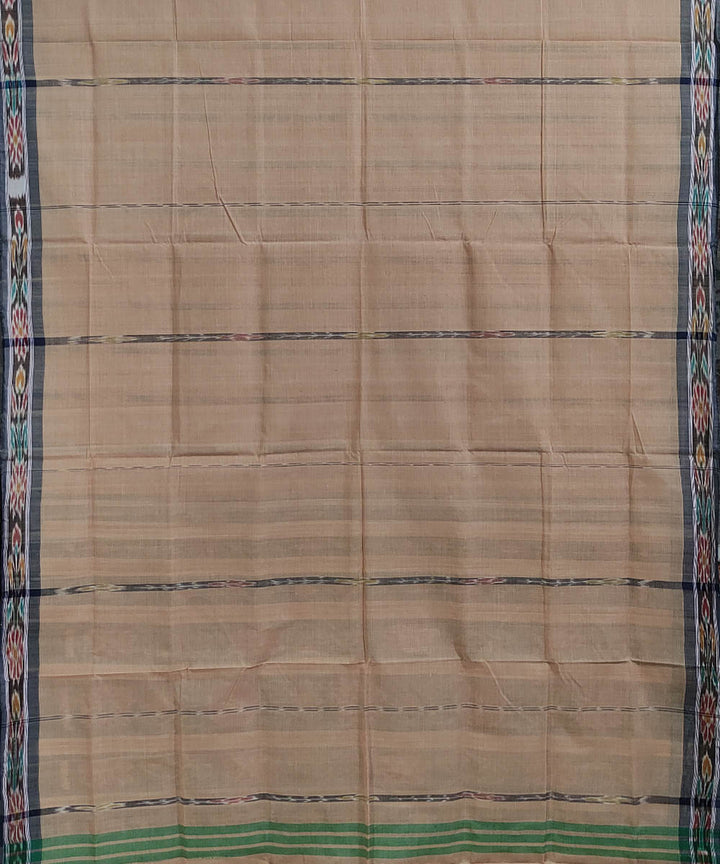 Beige handwoven cotton odisha ikat saree