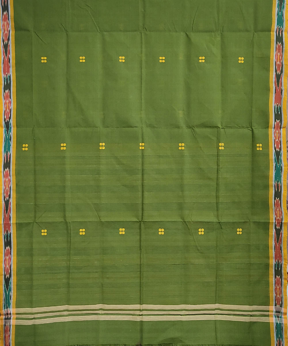 Mehendi green handwoven cotton odisha ikat berhampuri saree