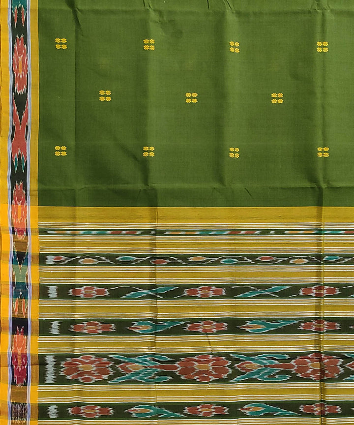 Mehendi green handwoven cotton odisha ikat berhampuri saree
