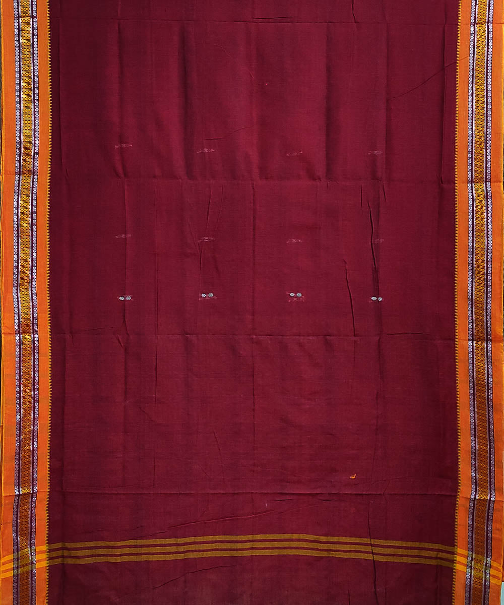 Boysenberry handwoven cotton odisha ikat berhampuri saree