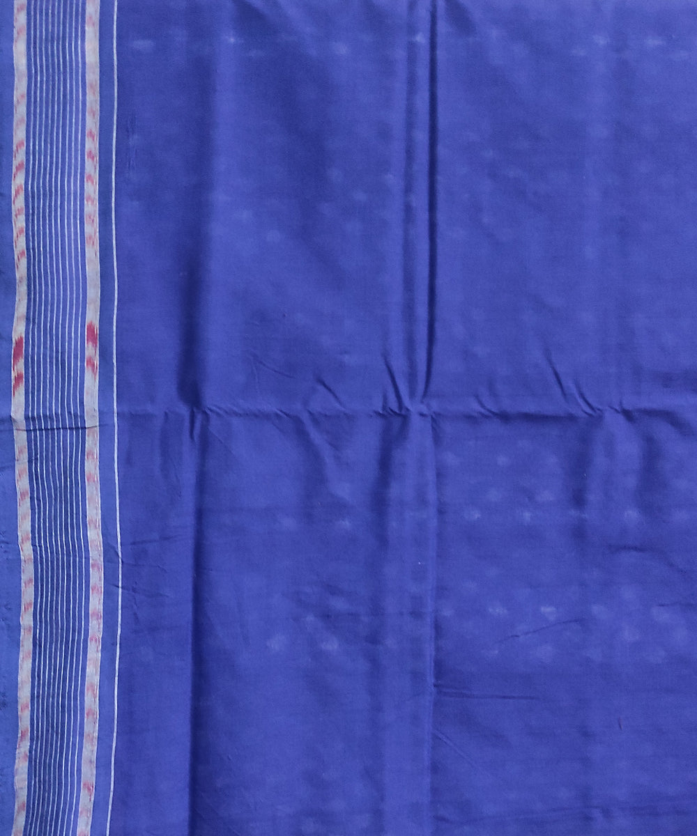 Grey blue cotton handwoven sambalpuri saree