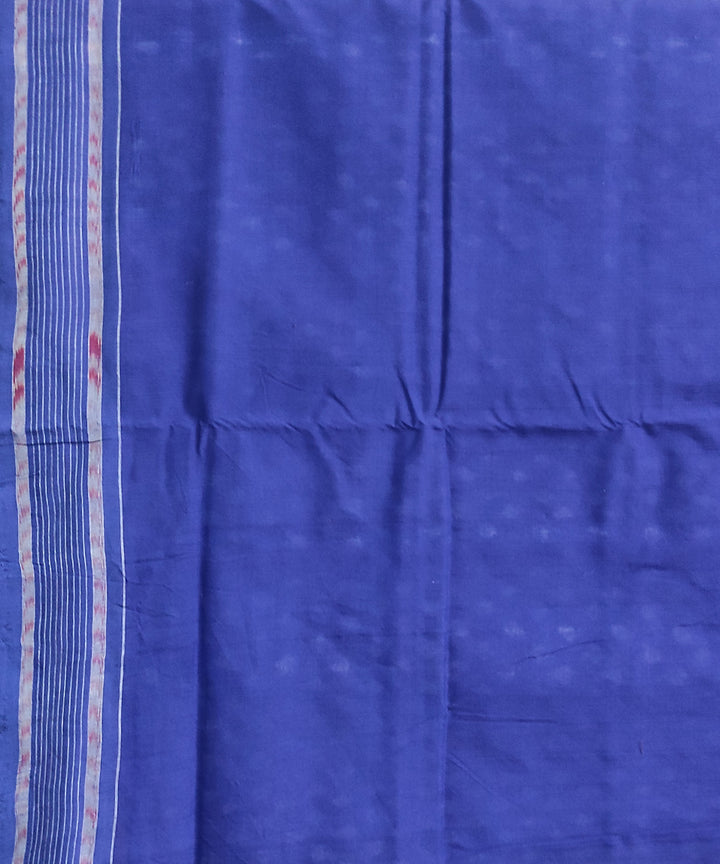 Grey blue cotton handwoven sambalpuri saree