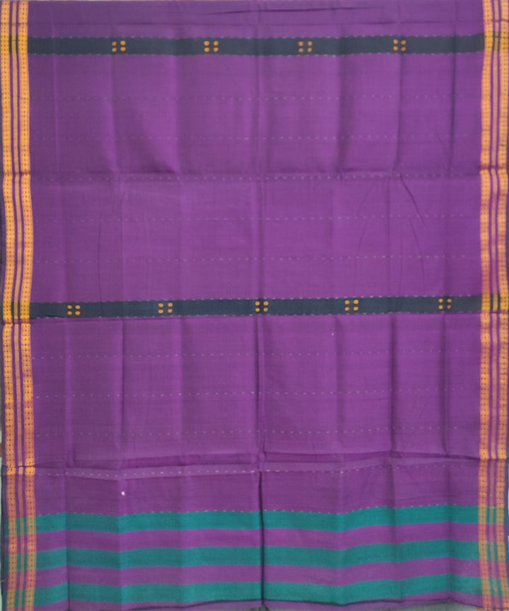Violet black cotton handwoven sambalpuri saree
