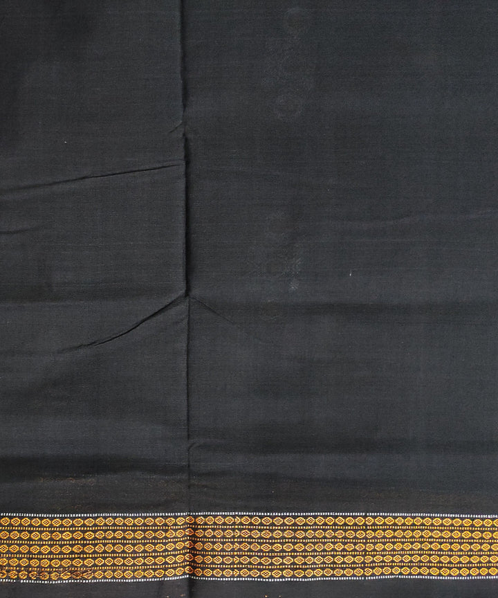 Grey black cotton handwoven bomkai saree