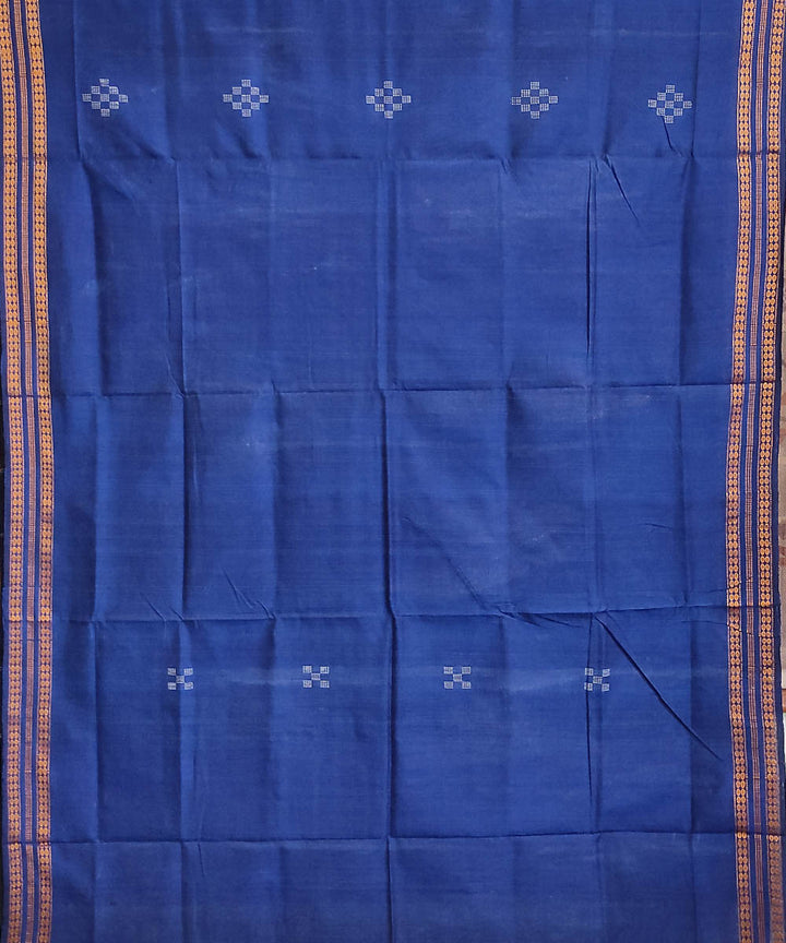 Navy blue black handloom cotton odisha ikat saree