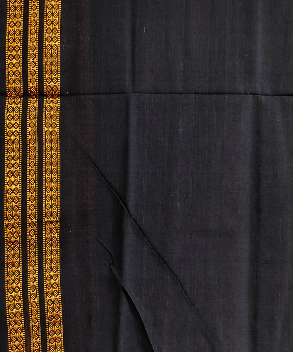 Brown black handloom cotton odisha ikat saree