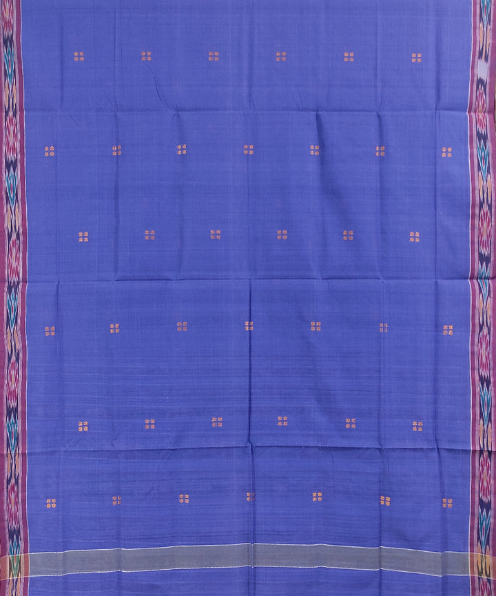 Lavender blue handwoven cotton odisha ikat saree