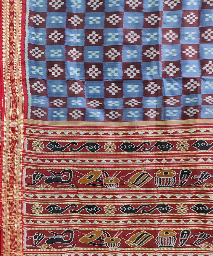 Multicolor handwoven silk khandua saree