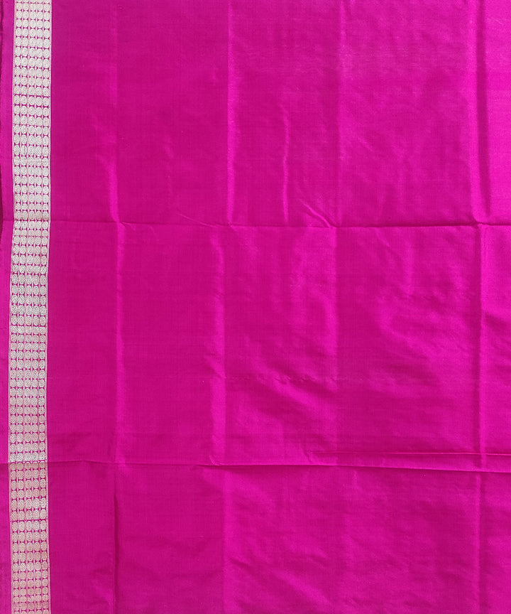 Grey pink silk handloom bomkai saree