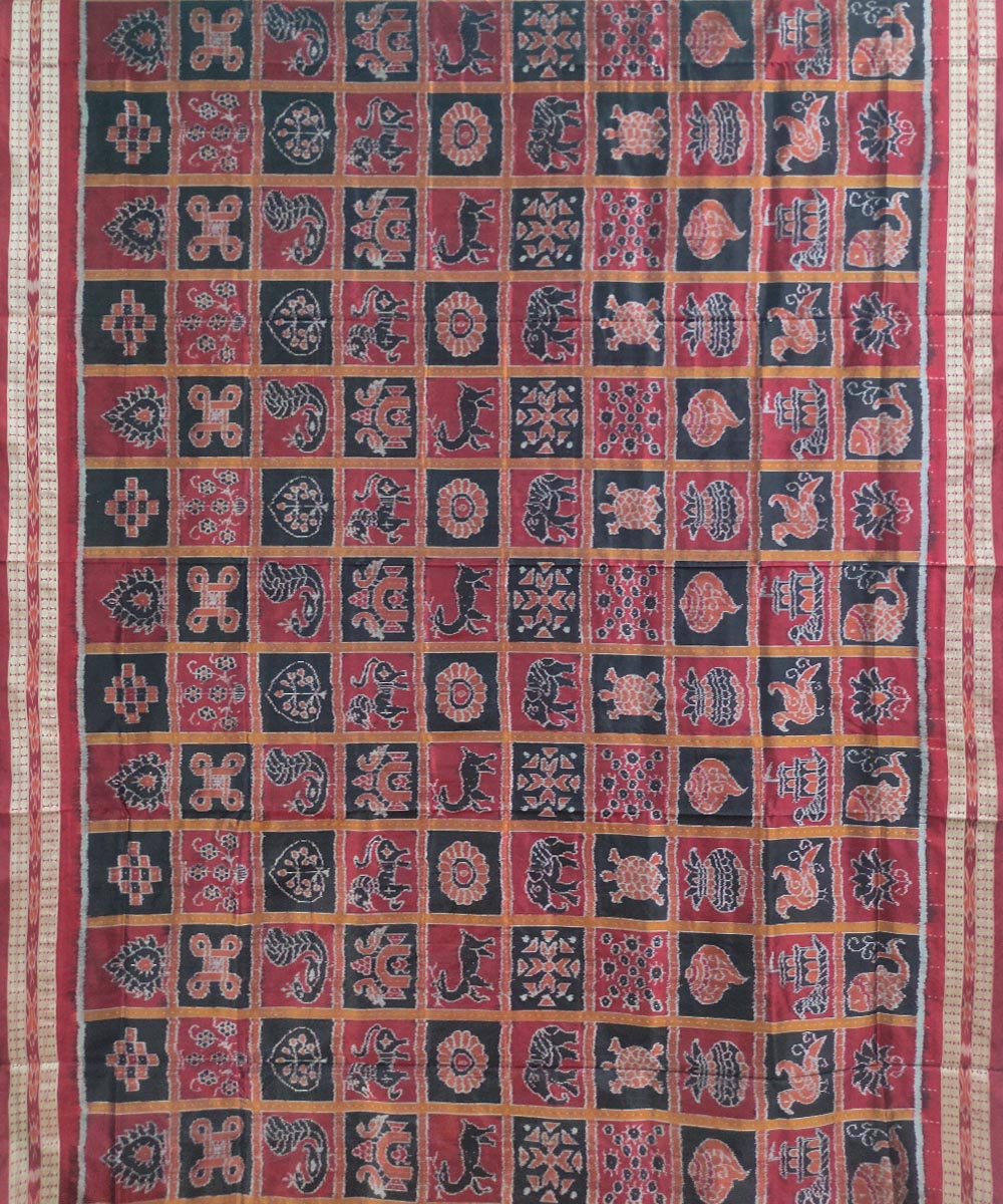 Multi colour silk handloom sambalpuri saree