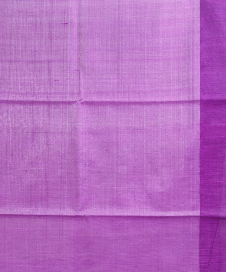 Off white purple tussar silk handloom bomkai saree