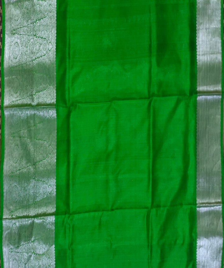 Light green red handwoven silk venkatagiri saree