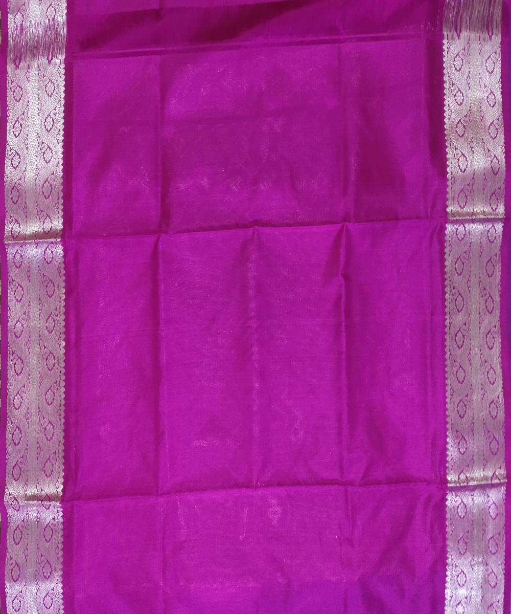 Lavender pink handwoven silk venkatagiri saree
