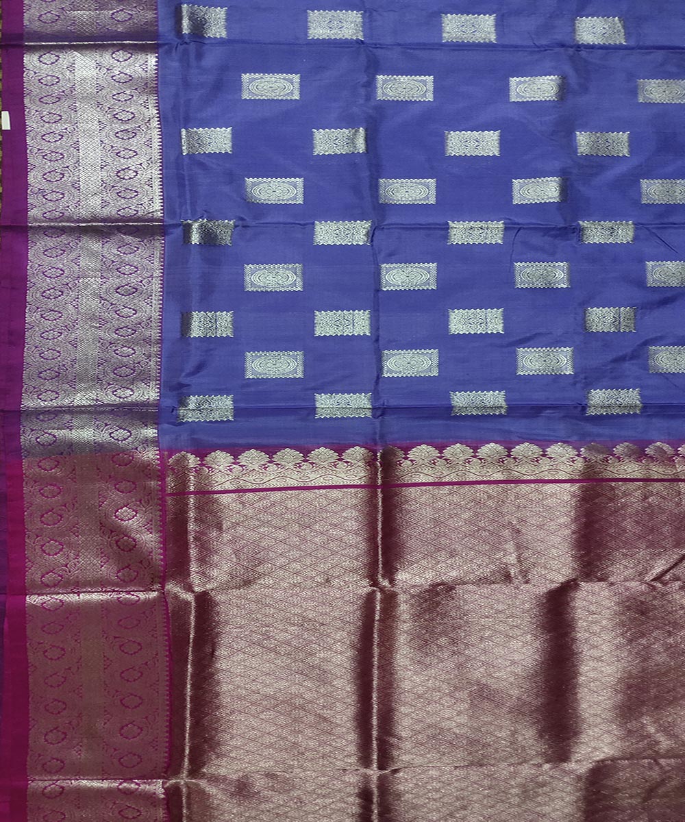 Lavender pink handwoven silk venkatagiri saree