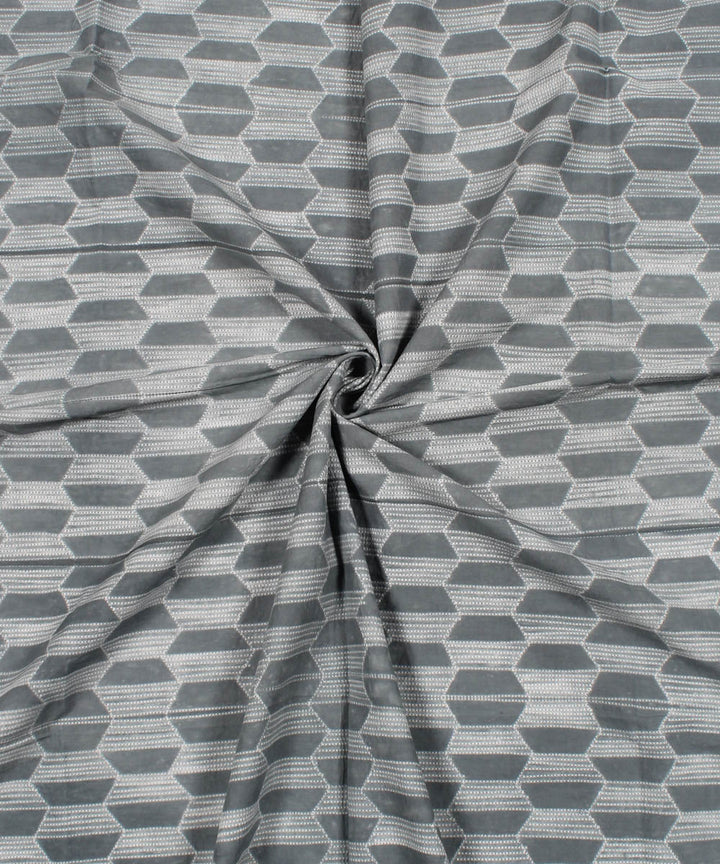 2.8m Grey tie dye cotton shibori kurta material